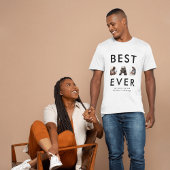 父の日の最高のパパ3 Photo Collage トライブレンドＴシャツ