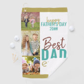 父の日の最高のパパ3 Photo Strip ゴルフタオル (インサイチュ)