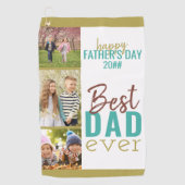 父の日の最高のパパ3 Photo Strip ゴルフタオル (正面)