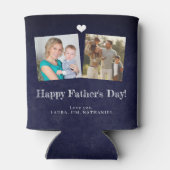 父の日の最高のパパ5枚の写真コラージュ 缶クーラー (裏面)