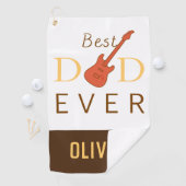 父の日の最高のパパ・エバーブラウン・ギタモダンー ゴルフタオル (インサイチュ)