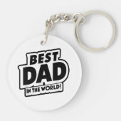 父の日の最高のパパ キーホルダー (裏面)
