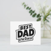 父の日の最高のパパ シーズンポストカード (スタンド正面)