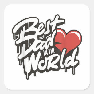 父の日の最高のパパ スクエアシール