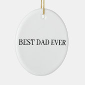 父の日の最高のパパ セラミックオーナメント (右)
