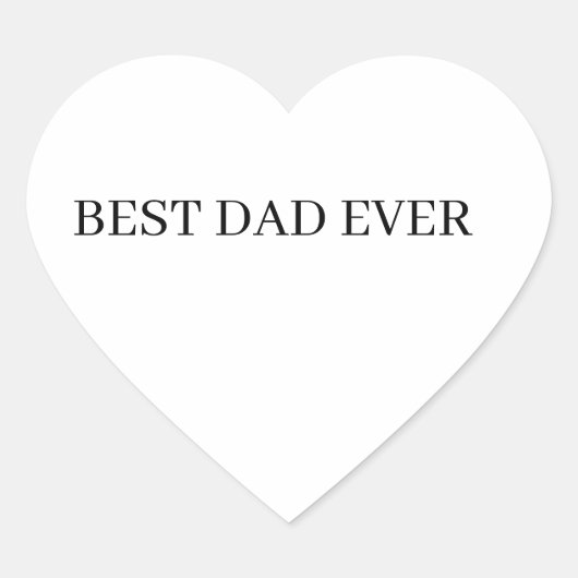 父の日の最高のパパ ハートシール (正面)