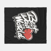 父の日の最高のパパ フリースブランケット (正面(横))