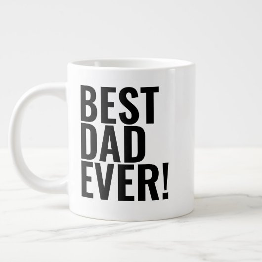 父の日の最高のパパ!ポップ・アートの ジャンボコーヒーマグカップ (左)