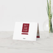 父の日の最高のパパEVER、テンプレートカスタム写真 サンキューカード (裏面)