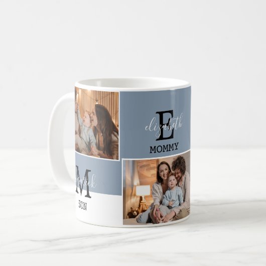 父の日の最高のパパEver 2 Photo with Monogram コーヒーマグカップ (正面左)