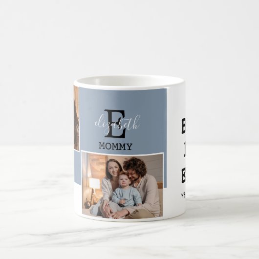 父の日の最高のパパEver 2 Photo with Monogram コーヒーマグカップ (中央)