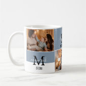 父の日の最高のパパEver 2 Photo with Monogram コーヒーマグカップ (左)