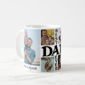 父の日の最高のパパEver 6 photo collage コーヒーマグカップ (正面左)