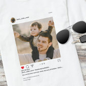 父の日の最高のパパEver Instagram Photo Post Tシャツ