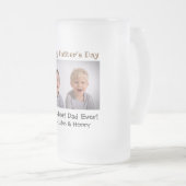 父の日の最高のパパEver Kids写真 フロストグラスビールジョッキ (正面右)