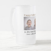 父の日の最高のパパEver Kids写真 フロストグラスビールジョッキ (正面左)