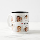 父の日の最高のパパEver Photo Collage ツートーンマグカップ (正面左)