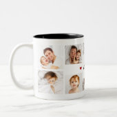 父の日の最高のパパEver Photo Collage ツートーンマグカップ (左)