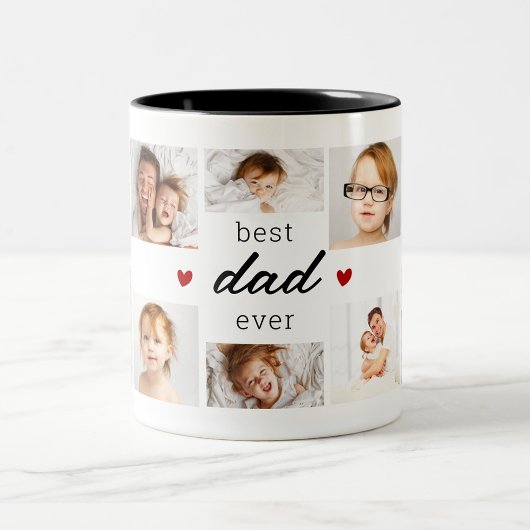 父の日の最高のパパEver Photo Collage ツートーンマグカップ