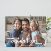 父の日の最高のパパEver Scriptフォトカード (スタンド正面)