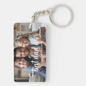 父の日の最高のパパEver Script Photo キーホルダー (裏面)