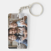 父の日の最高のパパEver Script Photo キーホルダー (裏面)