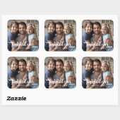 父の日の最高のパパEver Script Photo スクエアシール (シート)