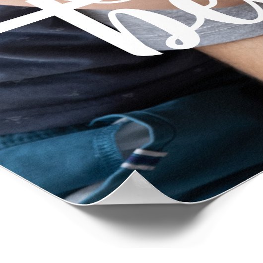 父の日の最高のパパEver Script Photo ポスター (角)