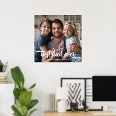 父の日の最高のパパEver Script Photo ポスター (ホームオフィス)