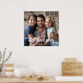 父の日の最高のパパEver Script Photo ポスター (キッチン)