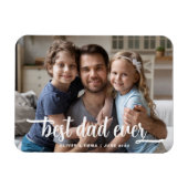 父の日の最高のパパEver Script Photo マグネット (横)