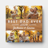 父の日の最高のパパEver Wood 5フォトコラージュ フォトプラーク (正面)