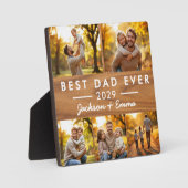 父の日の最高のパパEver Wood 5フォトコラージュ フォトプラーク (正面)