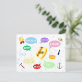 父の日の最高の父の言葉クラウド キング クラウン 愛 ポストカード (スタンド正面)