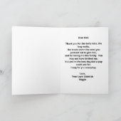 父の日の最高の犬パパの写真 カード (内部)