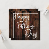 父の日の木素朴の背景 カード (正面/裏面インサイチュ)