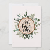 父の日の木製と葉のカスタム名言 シーズンカード (正面)