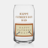 父の日の木製のサインカスタムメッセージ ガラス缶 (裏面)