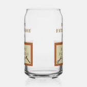 父の日の木製のサインカスタムメッセージ ガラス缶 (左)