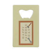 父の日の木製のサインカスタムメッセージ クレジットカード栓抜き (正面)