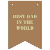 父の日の木製のサインカスタムメッセージ バンティングフラッグ (第2の旗)