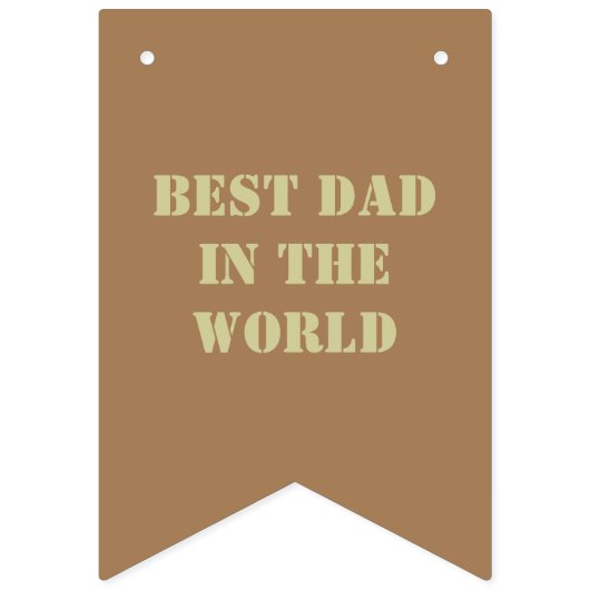 父の日の木製のサインカスタムメッセージ バンティングフラッグ (第2の旗)