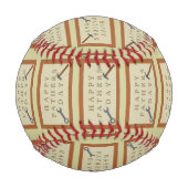 父の日の木製のパターン（の模様が）ある看板 野球ボール (裏面)
