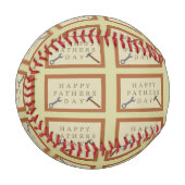 父の日の木製のパターン（の模様が）ある看板 野球ボール (正面左)