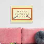 父の日の木製の看板 キャンバスプリント (インサイチュ (リビング))