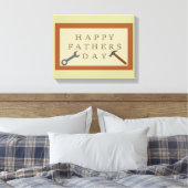 父の日の木製の看板 キャンバスプリント (インサイチュ (寝室))