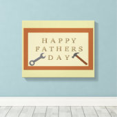 父の日の木製の看板 キャンバスプリント (インサイチュ (ウッドフロア))