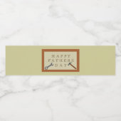 父の日の木製の看板 ペットボトルラベル (シングルラベル)