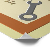 父の日の木製の看板 ポスター (角)