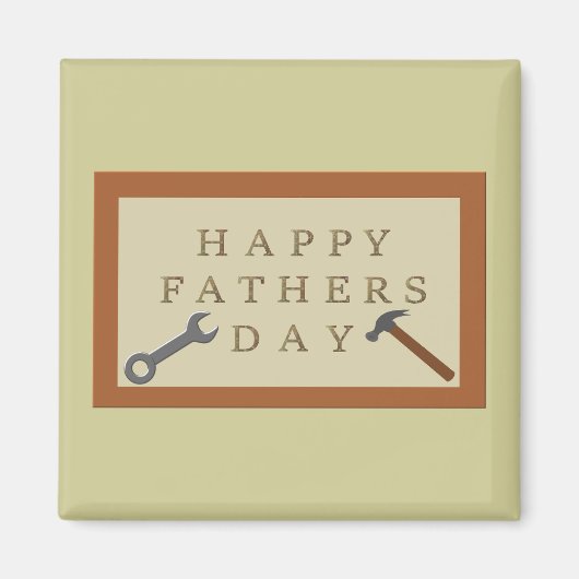 父の日の木製の看板 マグネット (正面)